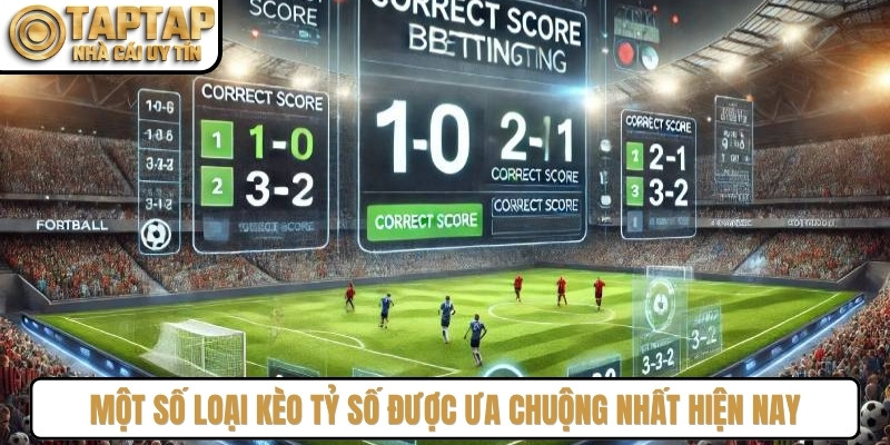 Một số loại kèo tỷ số được ưa chuộng nhất hiện nay