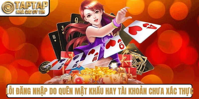 Lỗi đăng nhập do quên mật khẩu hay tài khoản chưa xác thực