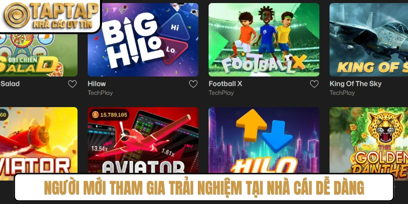 Người mới tham gia trải nghiệm tại nhà cái dễ dàng